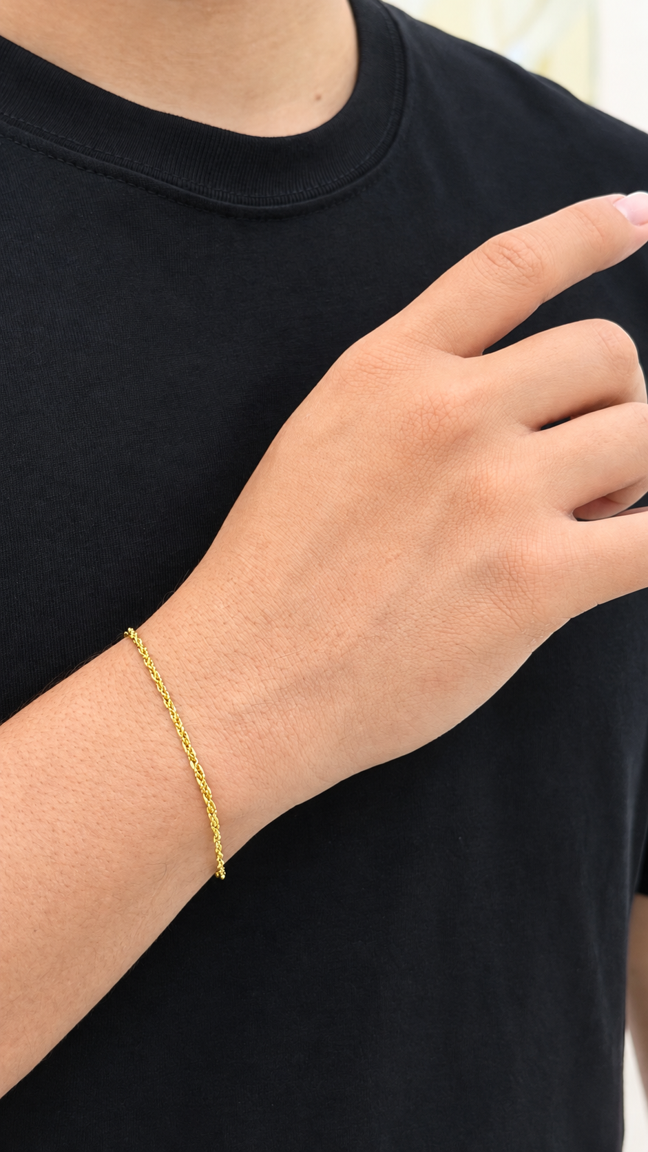 Pulsera de Tejido Trenzado en Oro Italiano de 18K