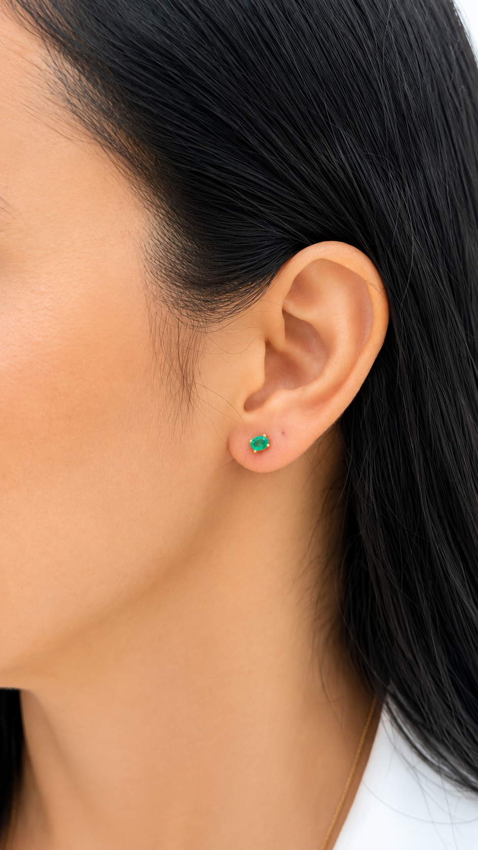 Topos en Oro Amarillo de 18K con Esmeraldas Naturales