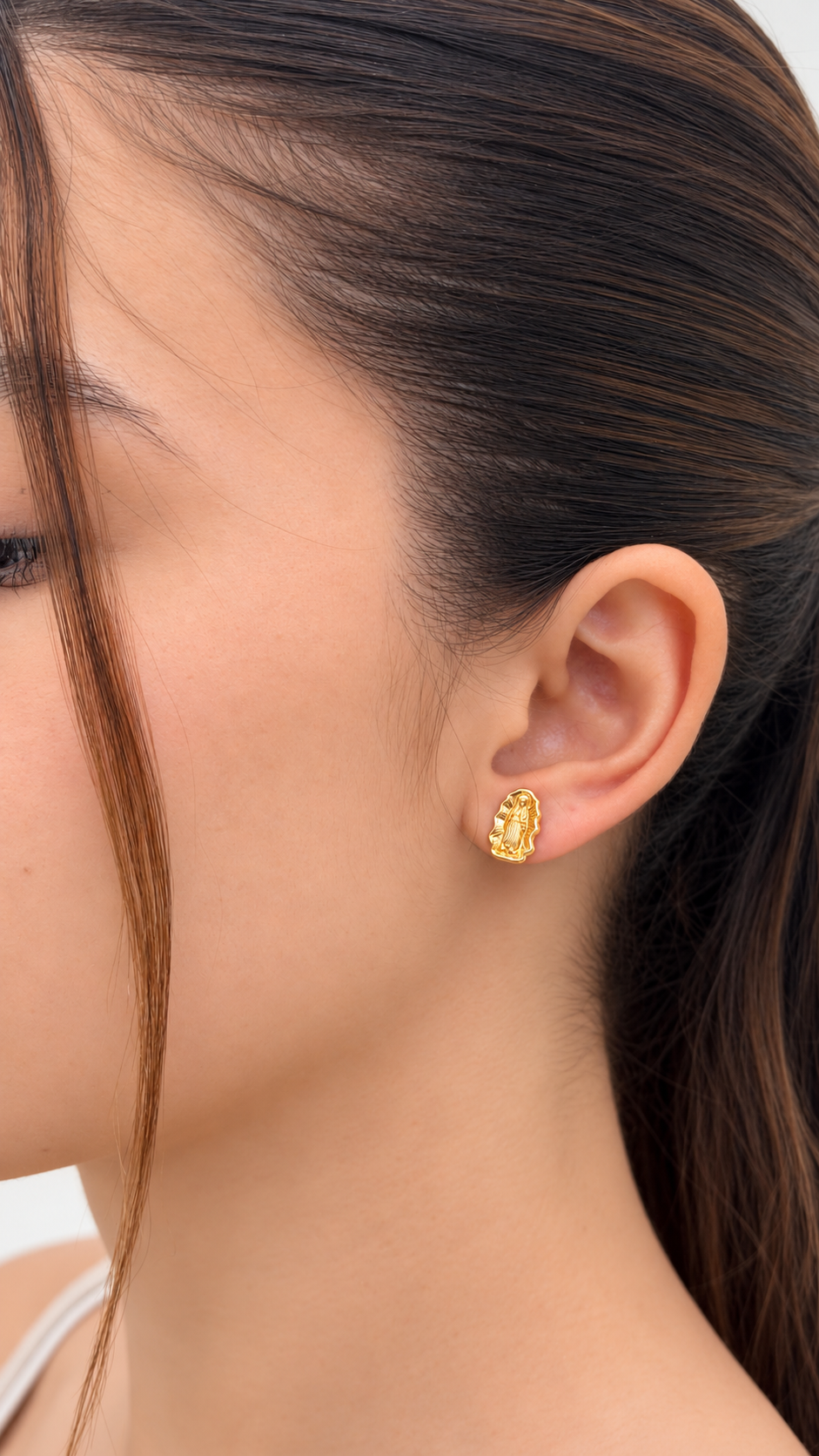 Topos Virgen de Guadalupe en Oro Amarillo de 18K