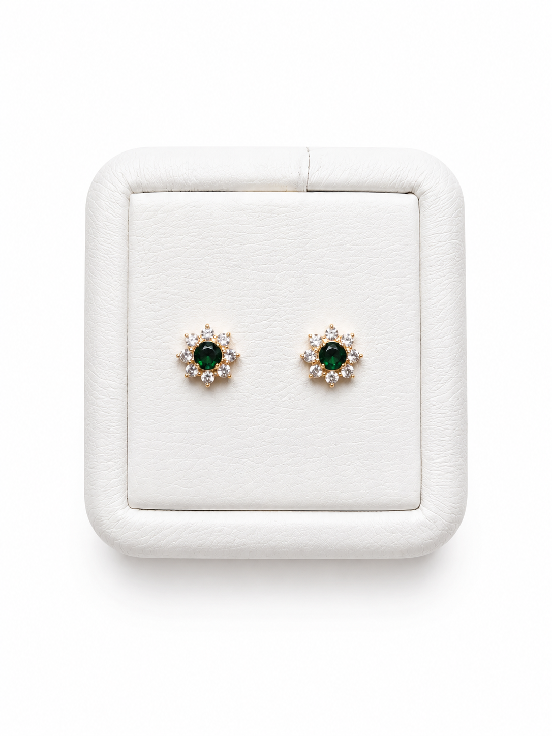 Topos en Oro con Esmeralda y Diamantes