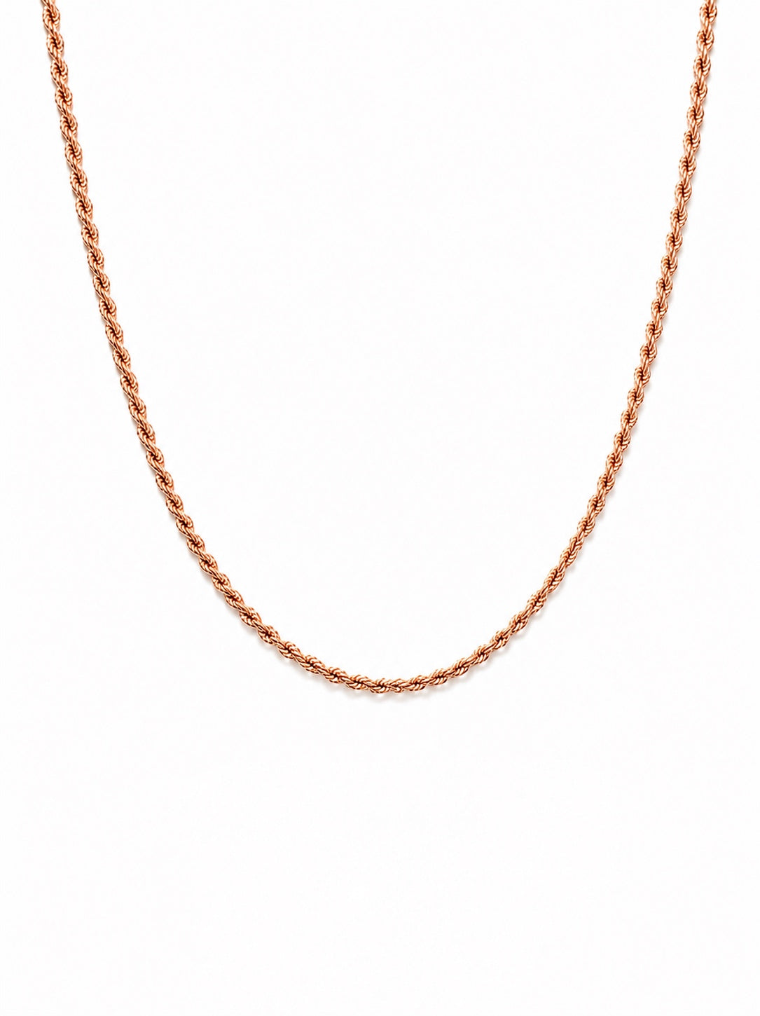 Cadena Lazo en Oro Rosado Italiano de 18K