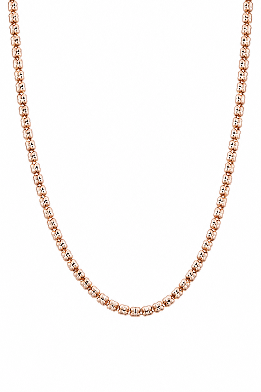 Cadena Tejido Ice en Oro   Rosado y blanco Italiano 18K