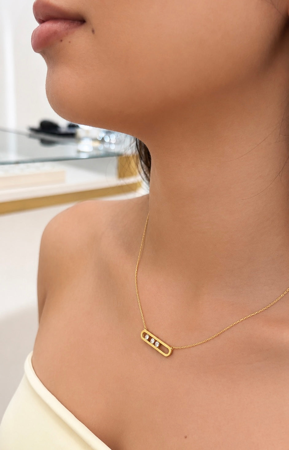 Cadena  en Oro Amarillo 18k italiana con dije articulado