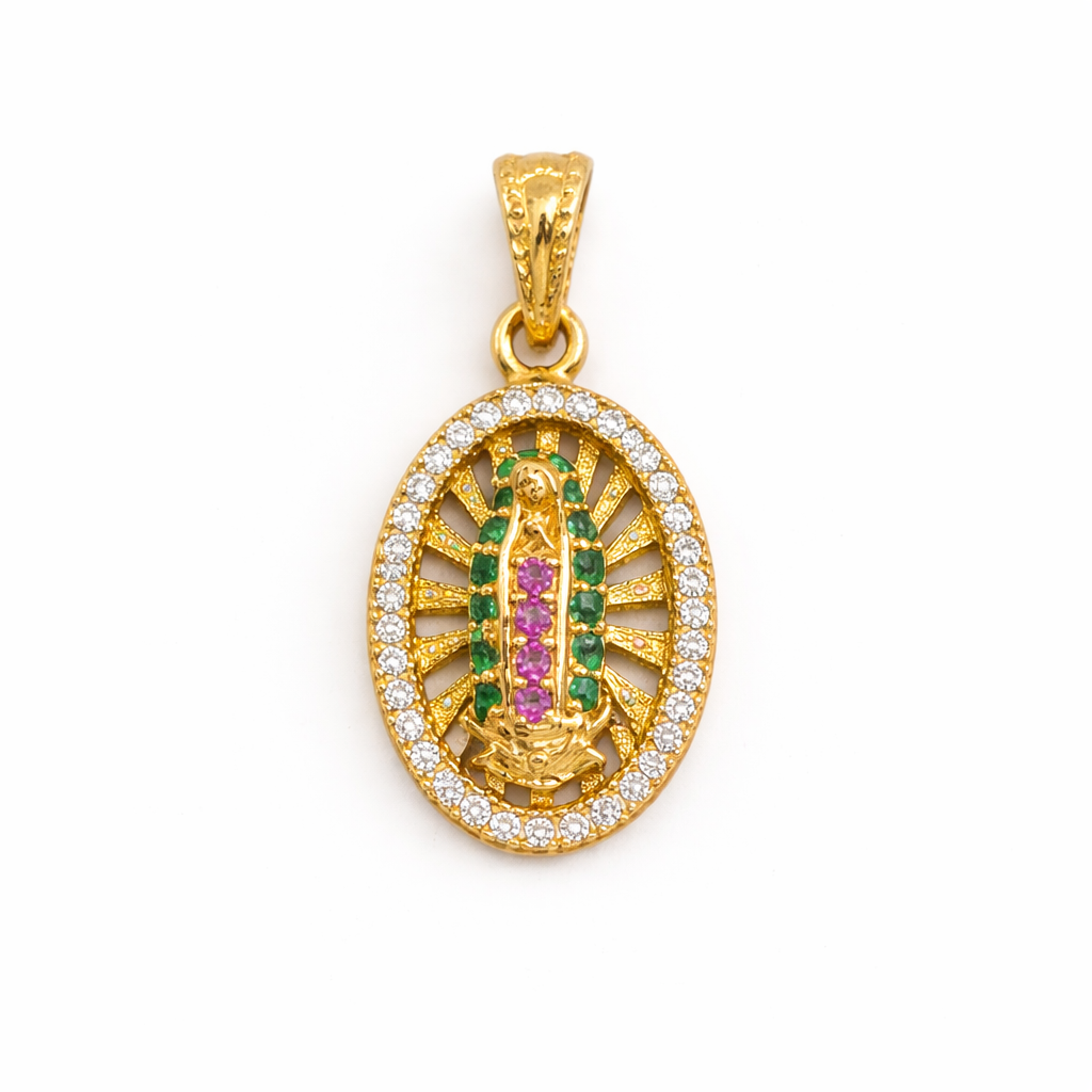 DIJE VIRGEN DE GUADALUPE EN ORO DE 18K
