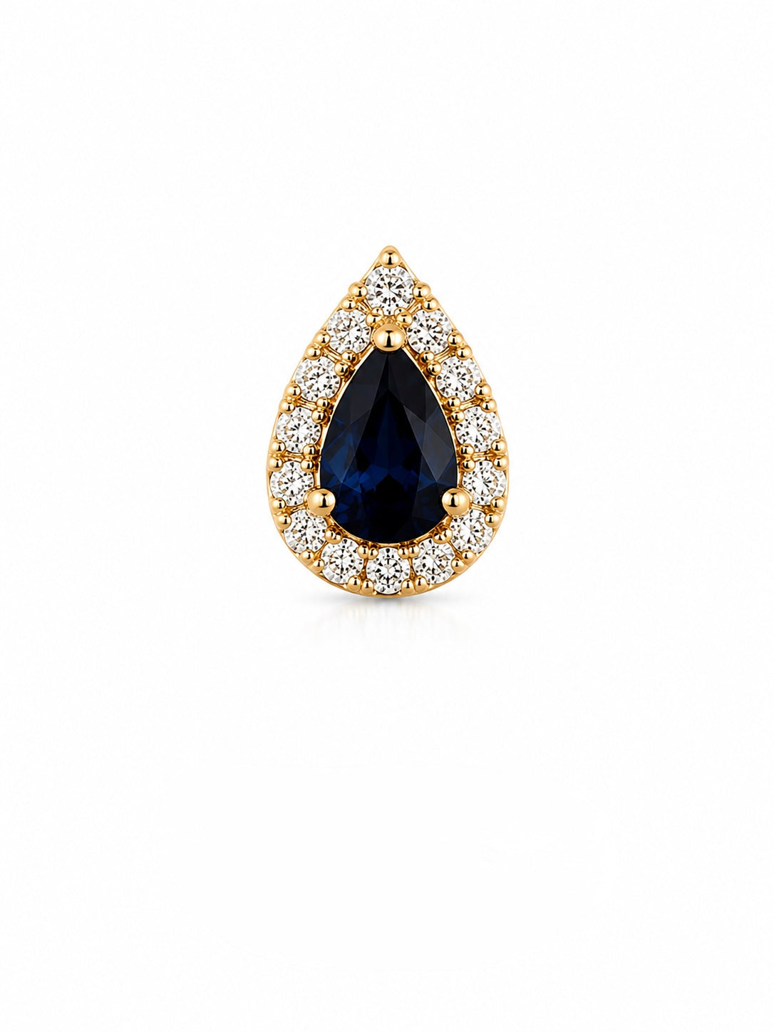 Dije en oro de 18k con  Zafiro y Diamantes
