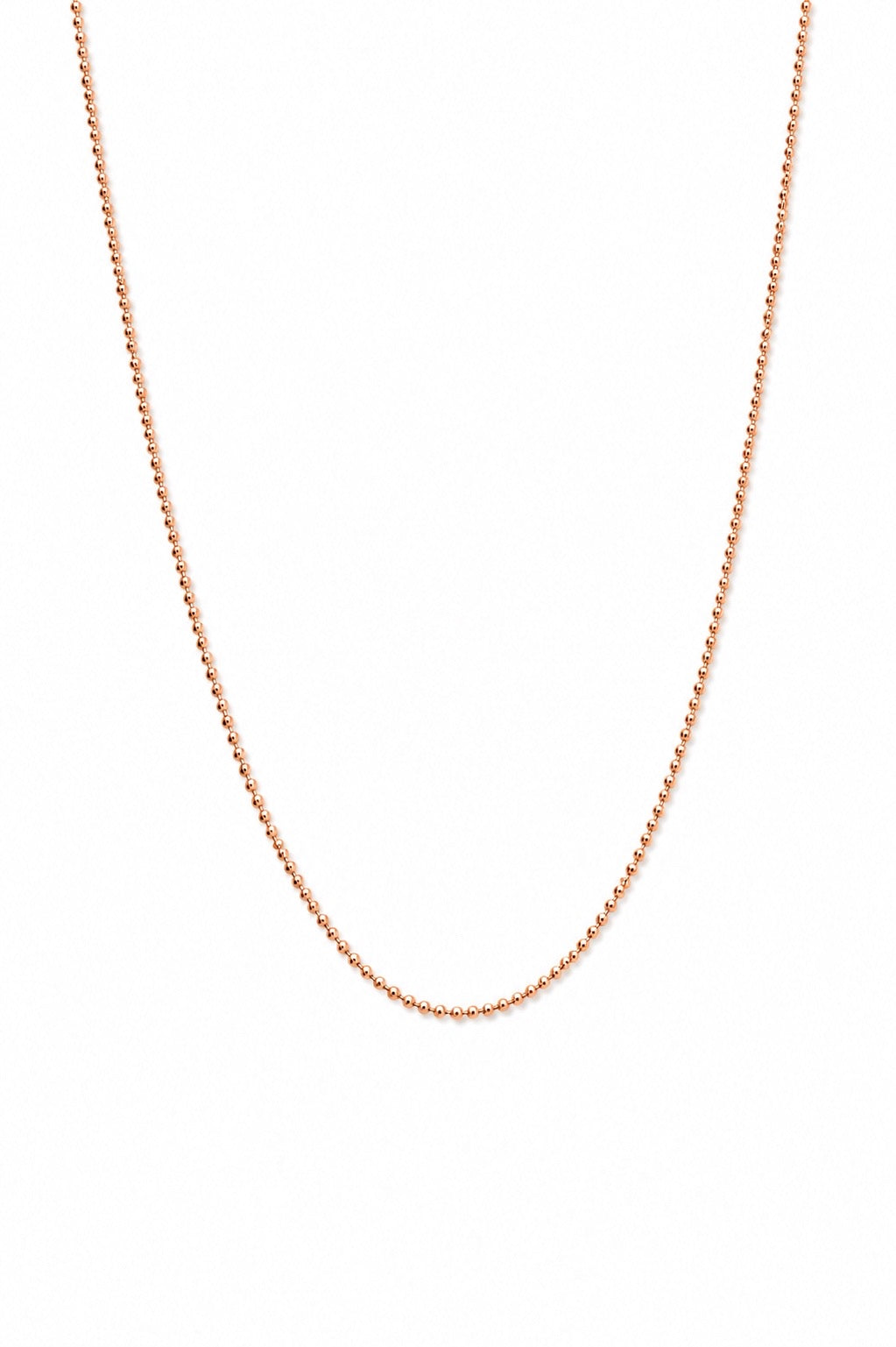 Cadena Tejido Militar en Oro Rosado Italiano de 18K