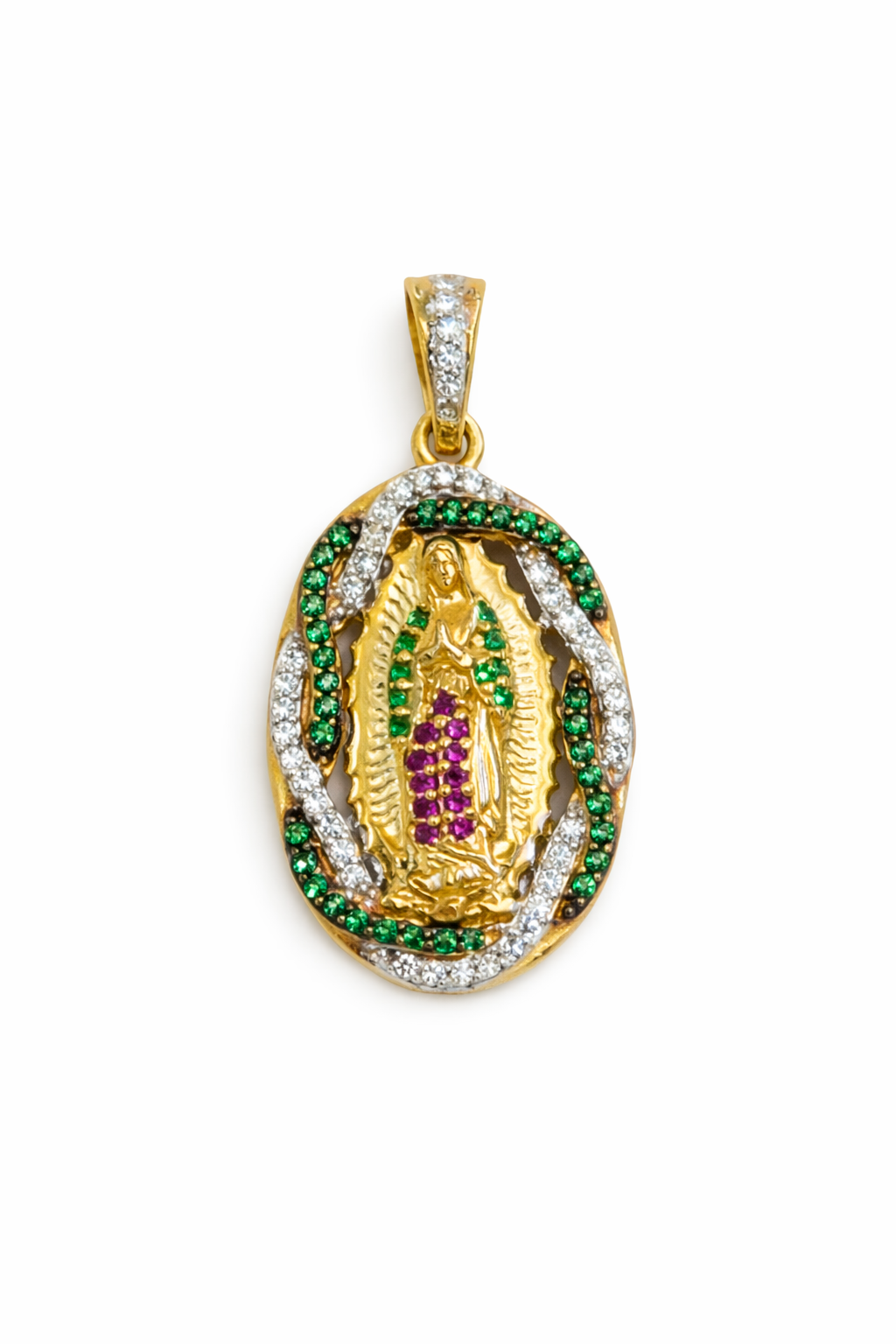 DIJE VIRGEN DE GUADALUPE EN ORO DE 18K