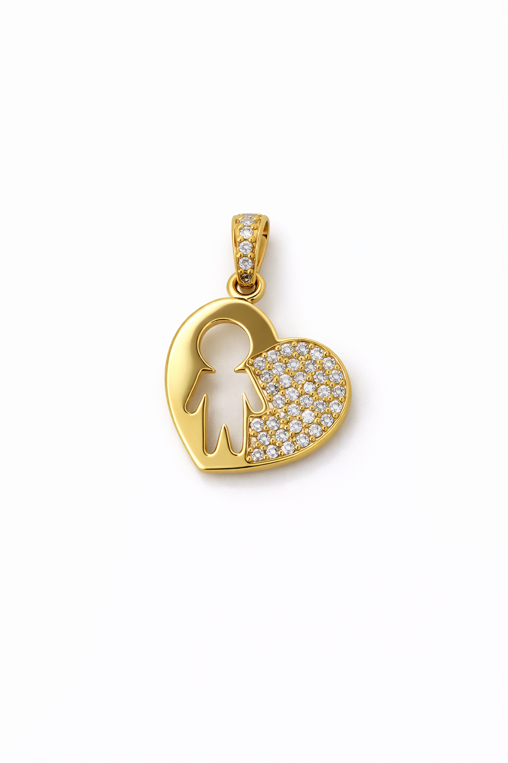 DIJE CORAZON ETERNO AMOR EN ORO DE 18K