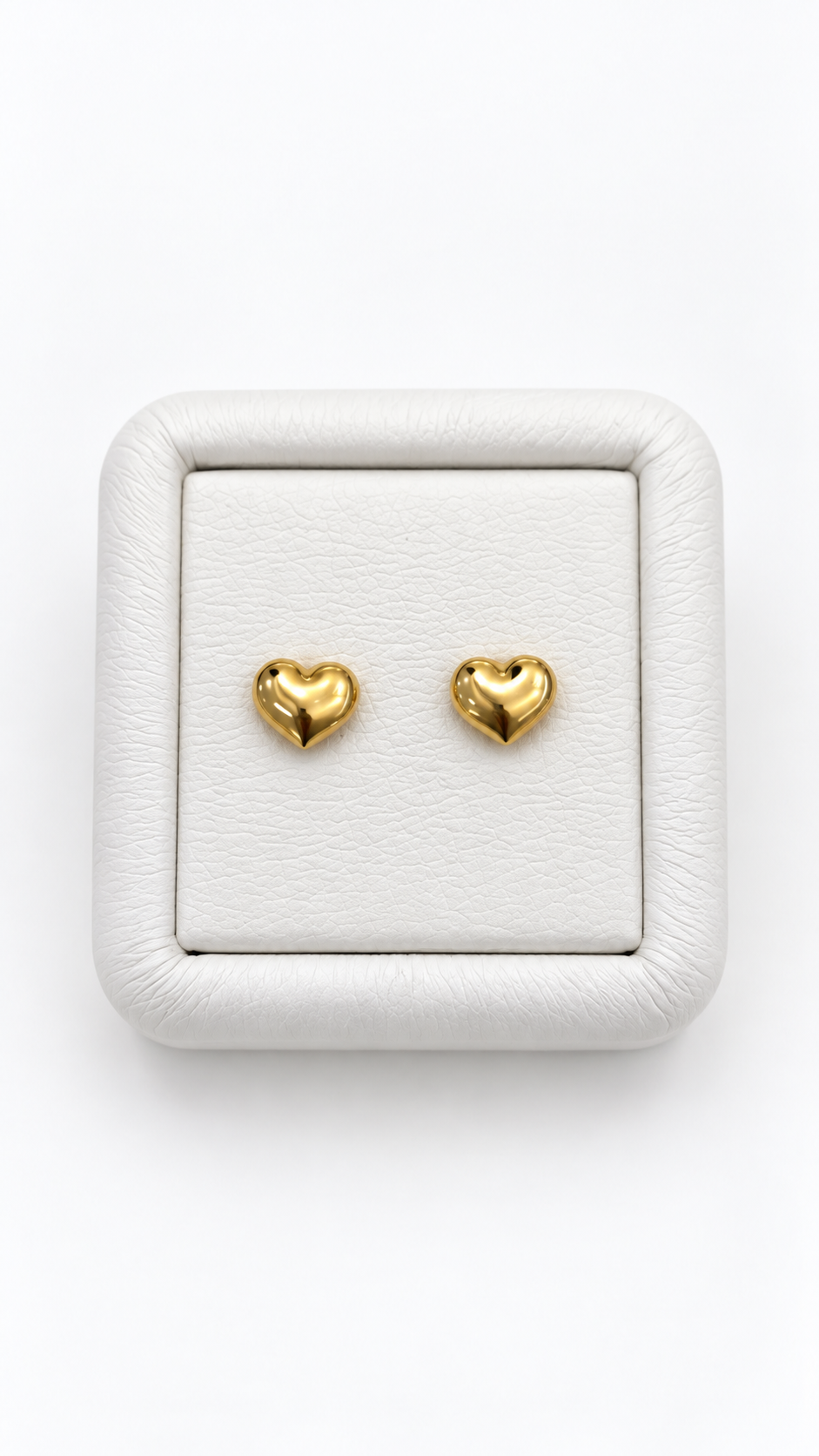 Topos de Corazón en Oro Amarillo de 18K