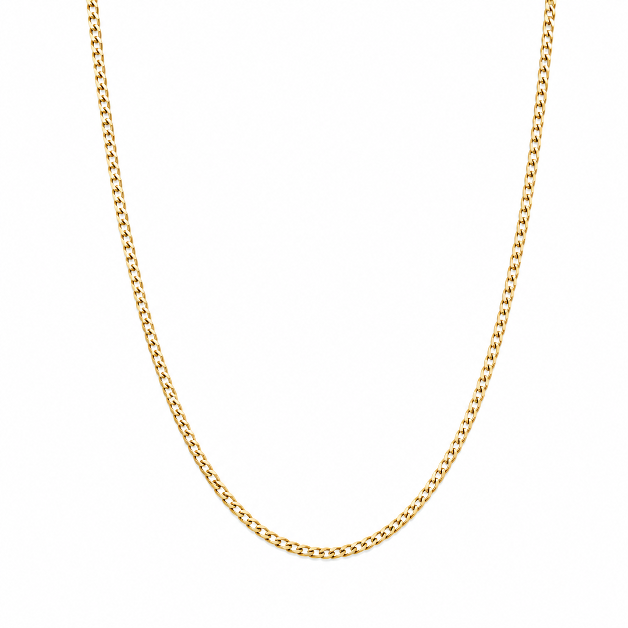 Cadena Tejido Cubano en Oro Italiano 18K