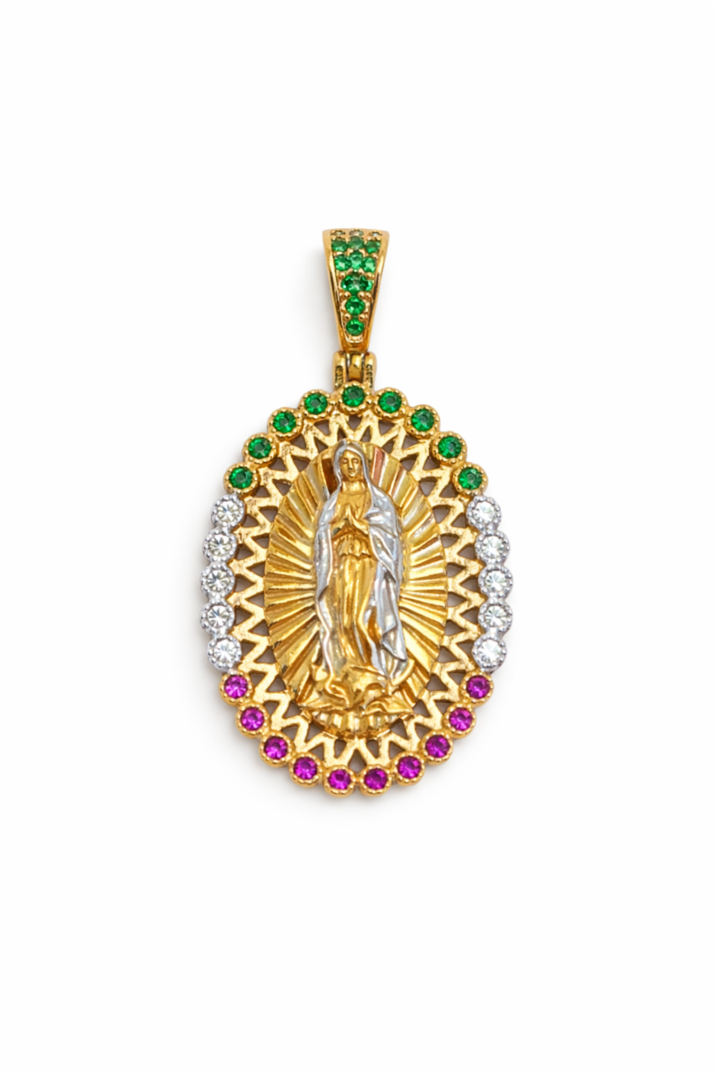 DIJE VIRGEN DE GUADALUPE EN ORO DE 18K