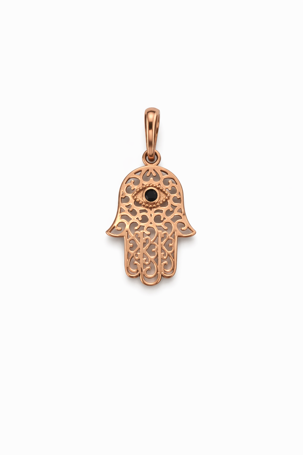 DIJE MANO DE FATIMA EN ORO ROSADO DE 18K