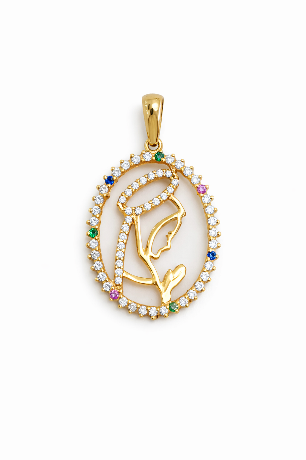 DIJE VIRGEN MARIA EN ORO DE 18K