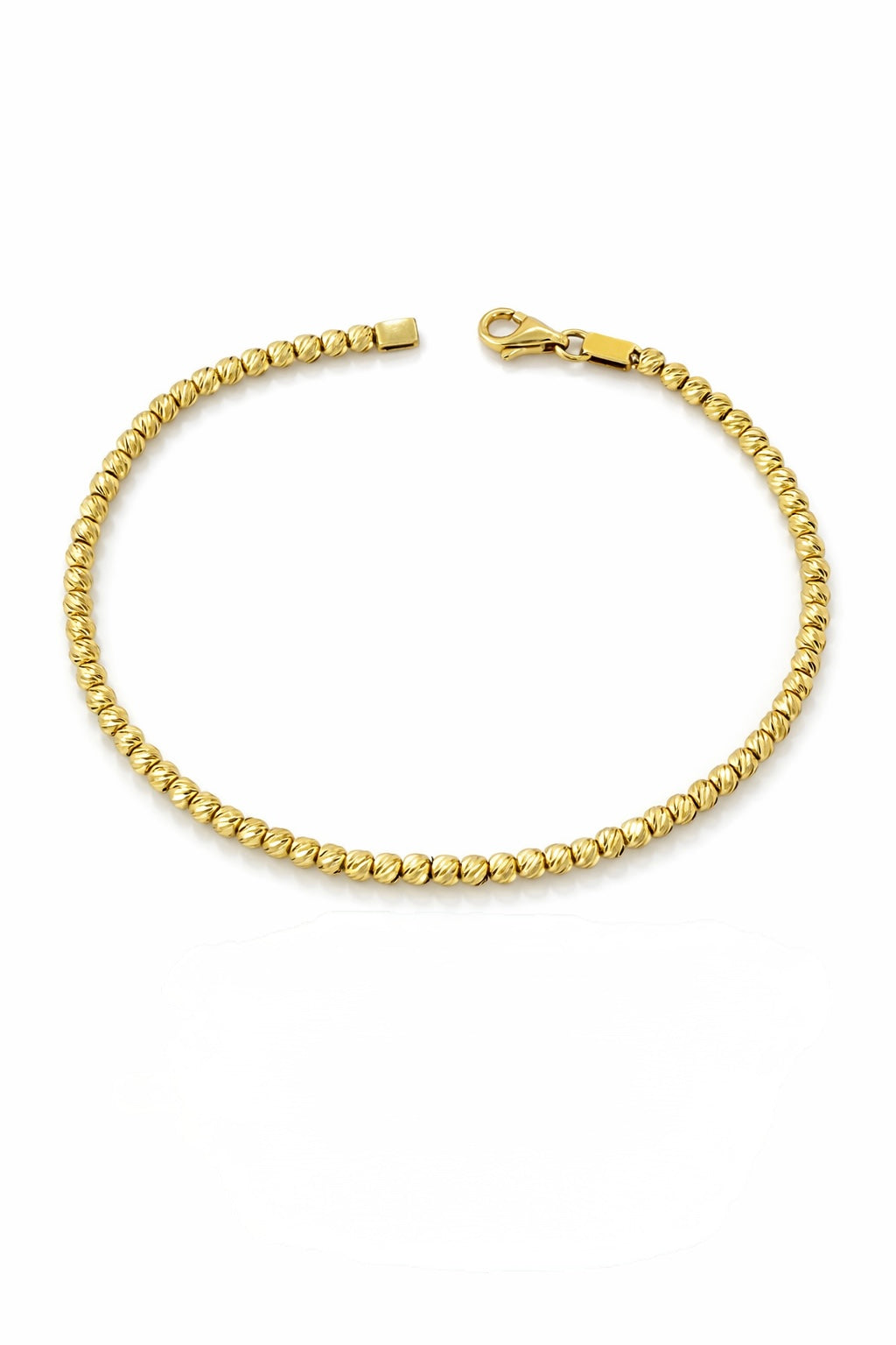 Pulsera de Bolas Diamantadas en Oro Italiano de 18K