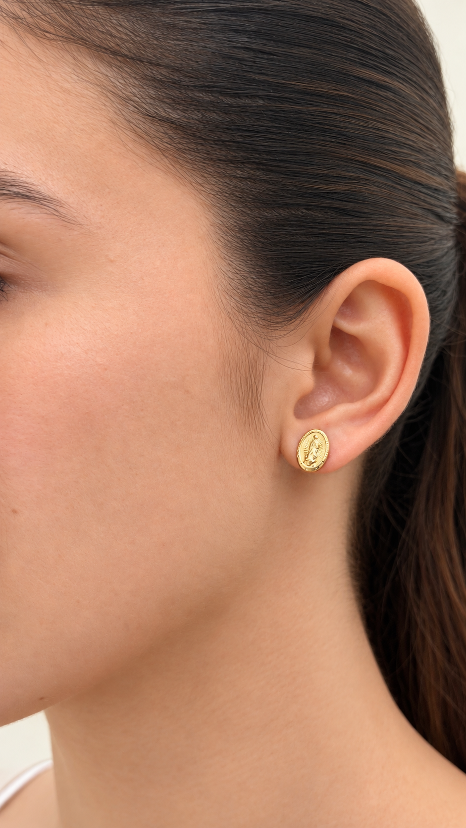 Topos Virgen de Guadalupe en Oro Amarillo de 18K