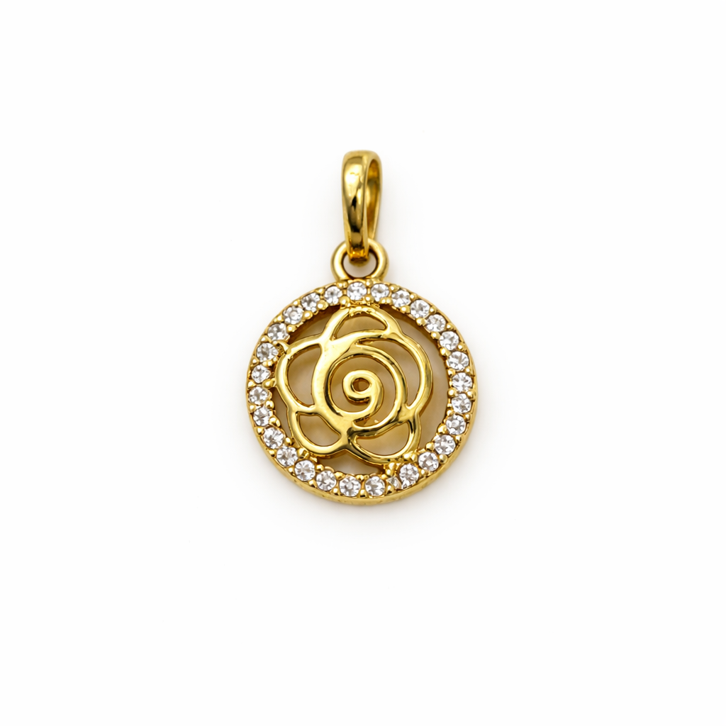 DIJE ROSA ETERNA EN ORO DE 18K
