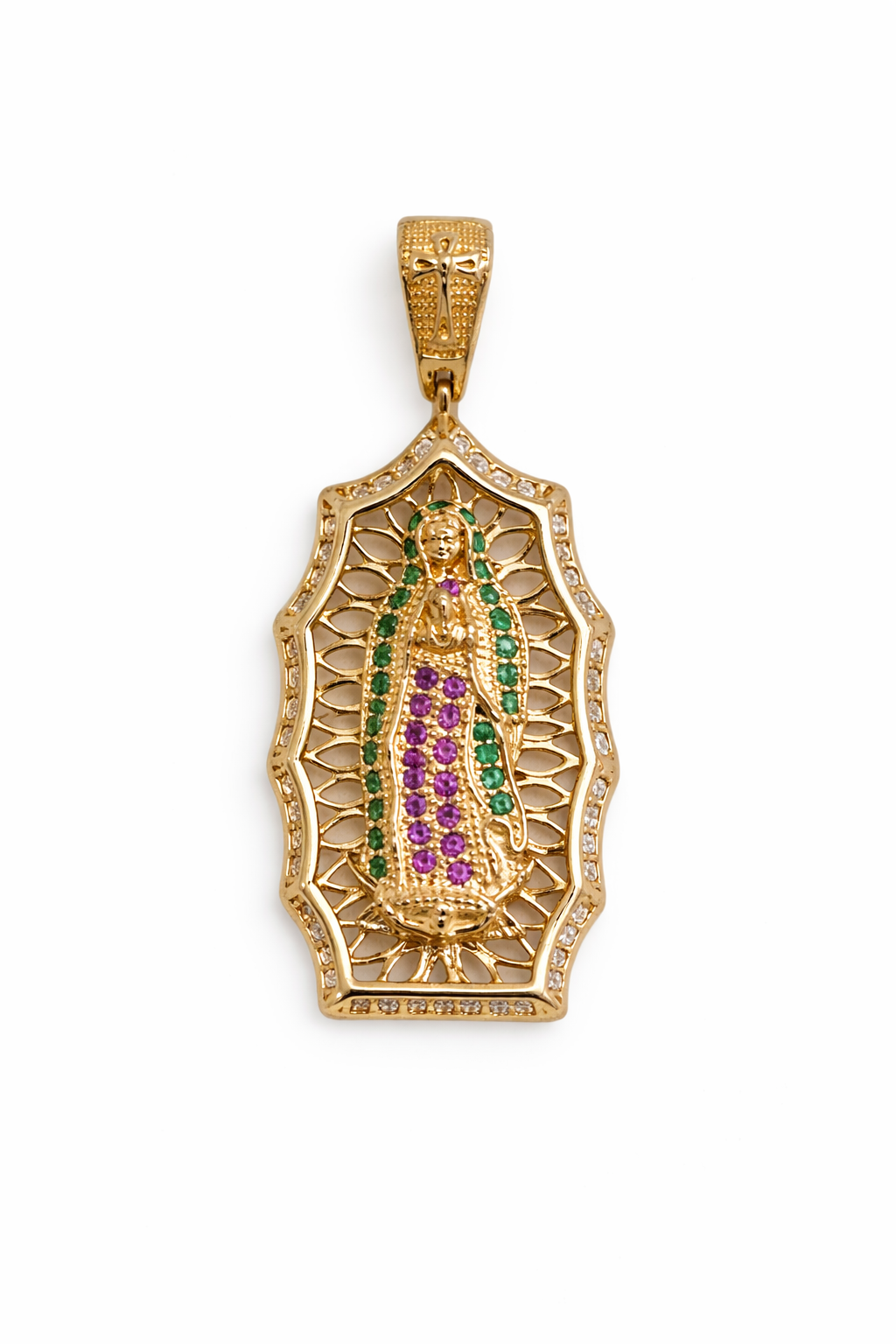 DIJE VIRGEN DE GUADALUPE EN ORO DE 18K