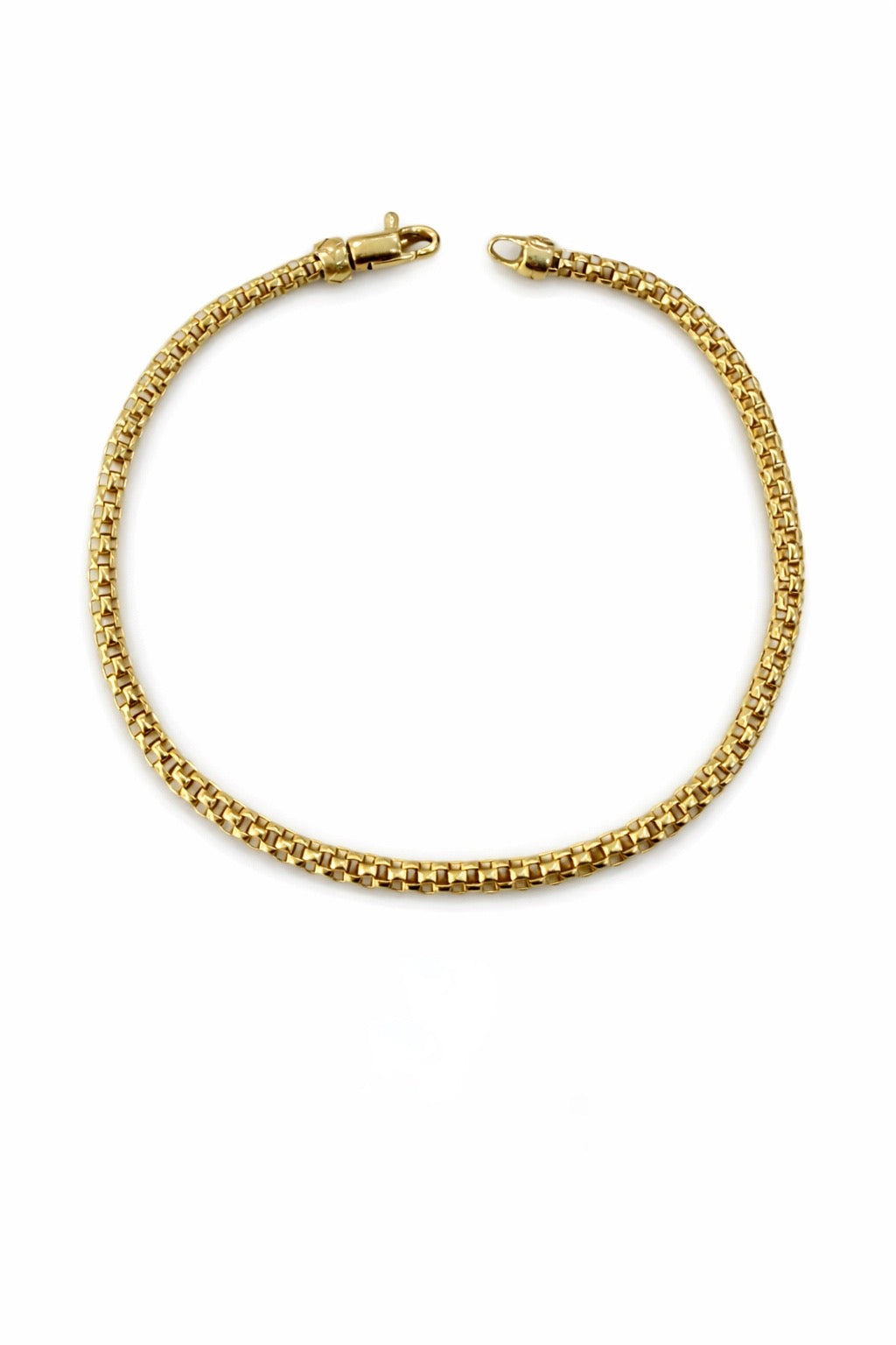 PULSERA TEJIDO VENECIANO EN ORO ITALIANO DE 18K