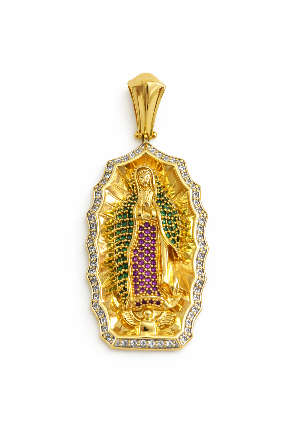 DIJE VIRGEN DE GUADALUPE EN ORO DE 18K
