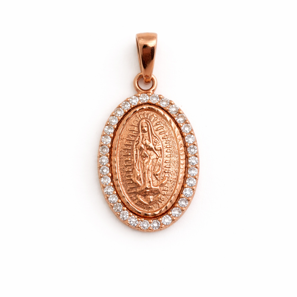 DIJE VIRGEN DE GUADALUPE EN ORO DE 18K