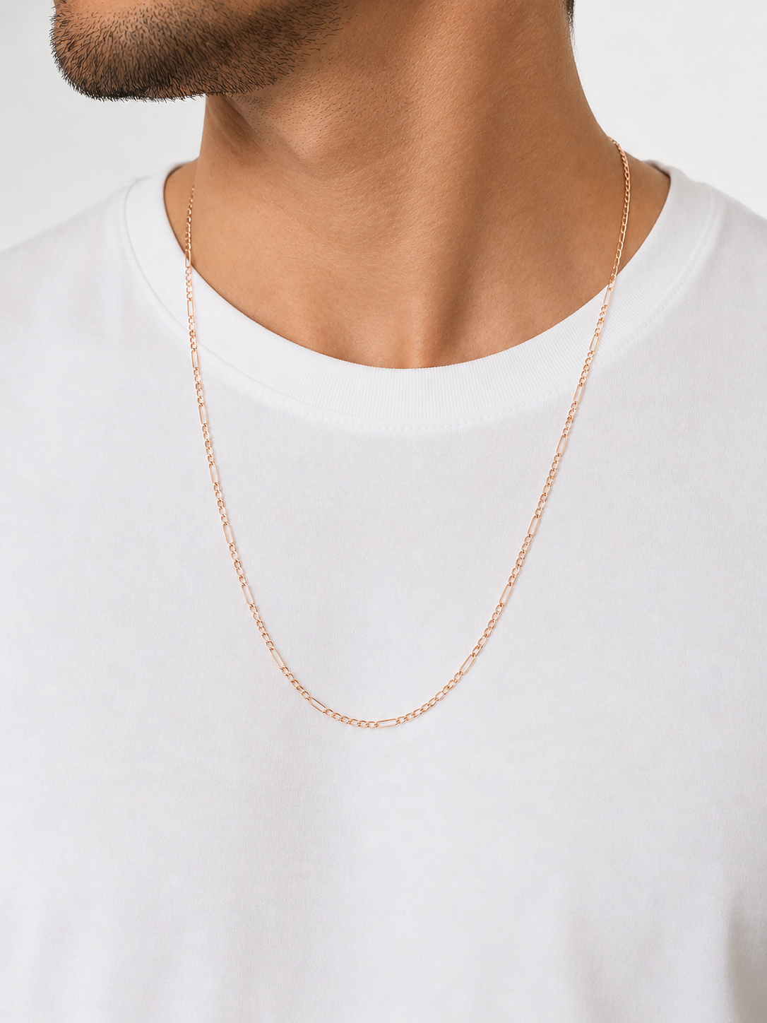 Cadena Tejido 3 en 1 en Oro rosado Italiano 18K