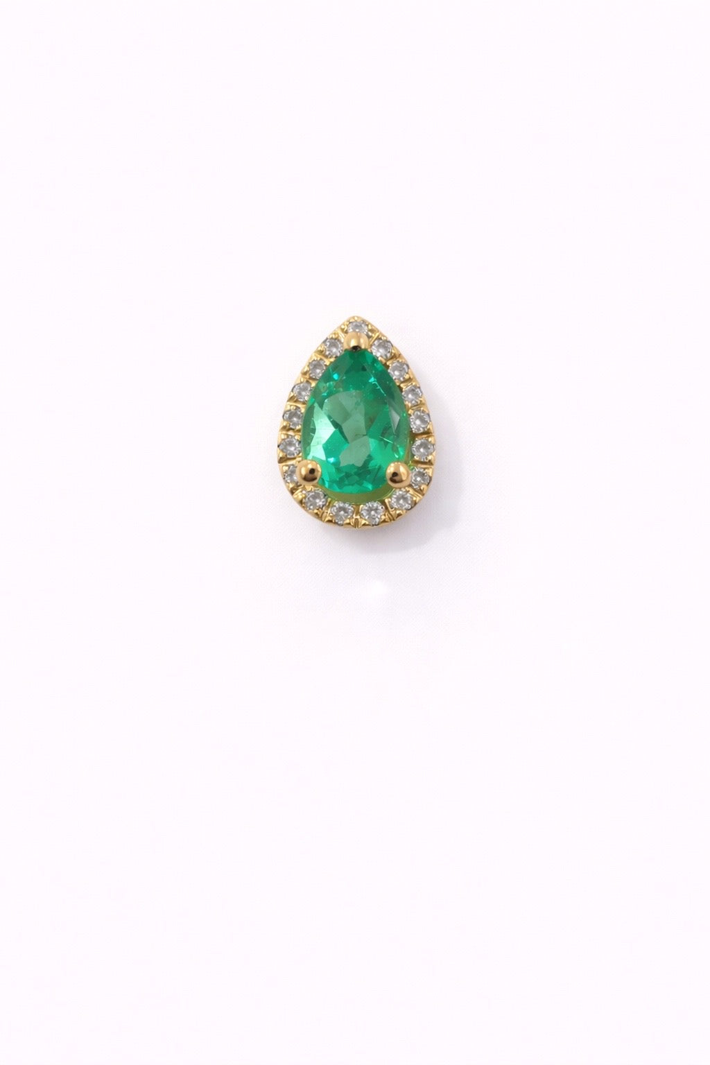 Dije en Oro 18K con Esmeralda y Diamantes