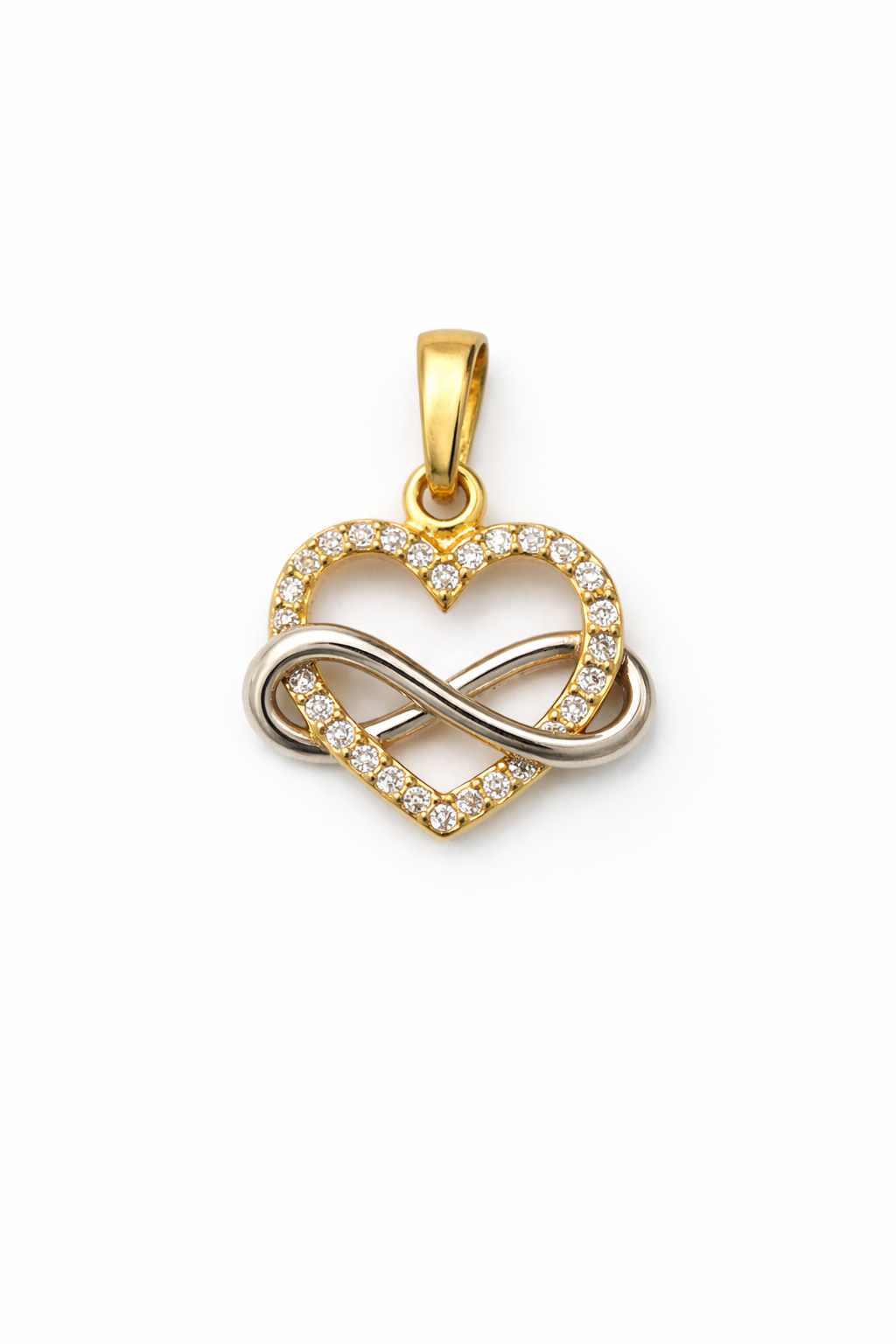 DIJE CORAZON INFINITO EN ORO DE 18K