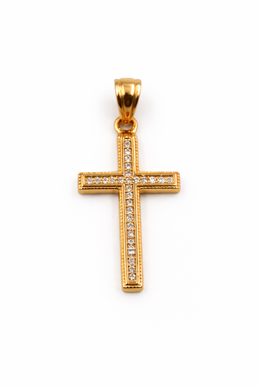 DIJE CRUZ CLASICA EN ORO DE 18K
