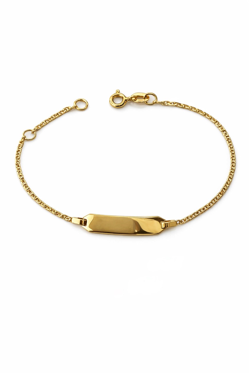 PULSERA IDENTIDAD CLASICA INFANTIL ORO ITALIANO DE 18K