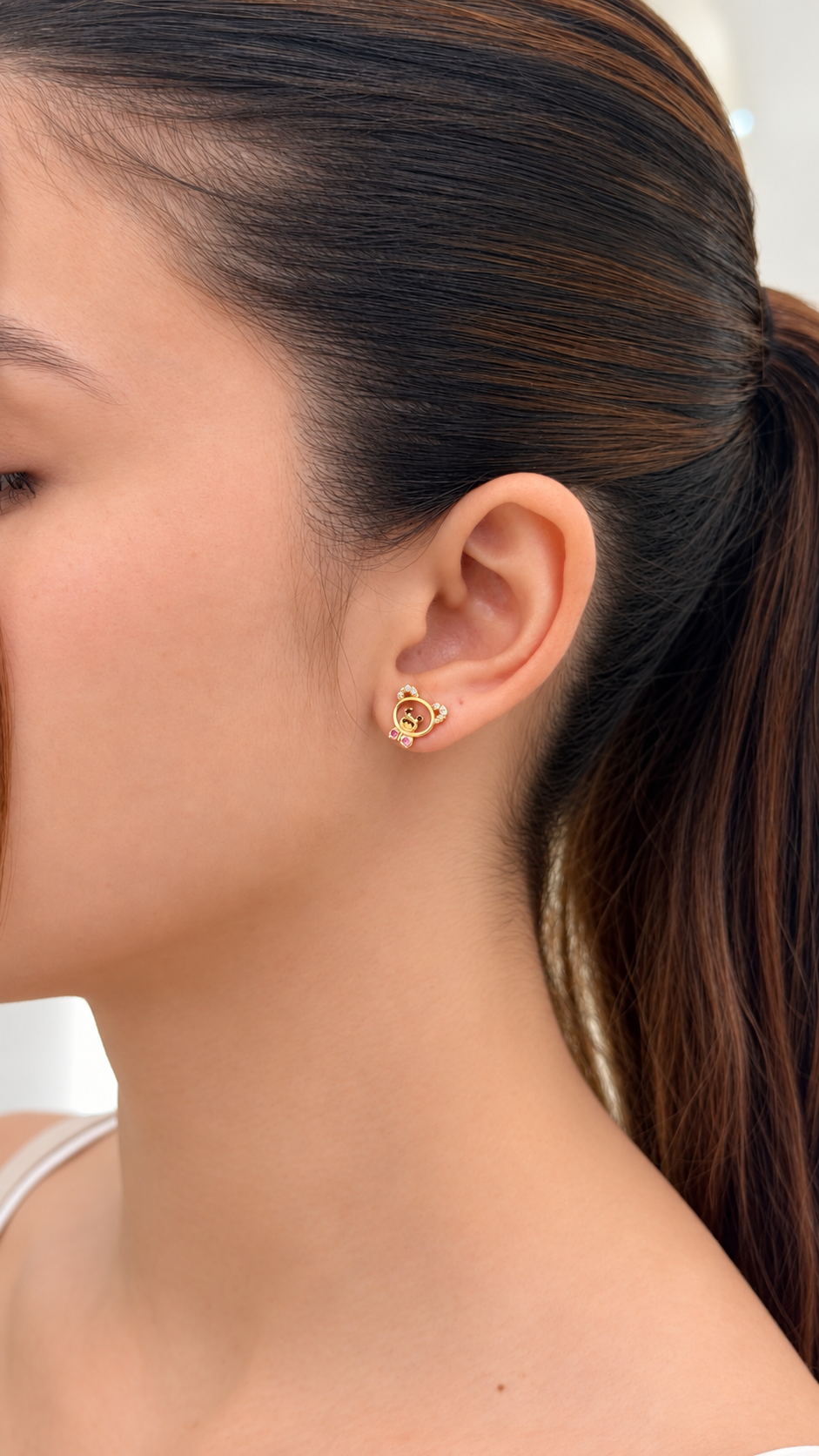 Topos de Osito en Oro Amarillo de 18K