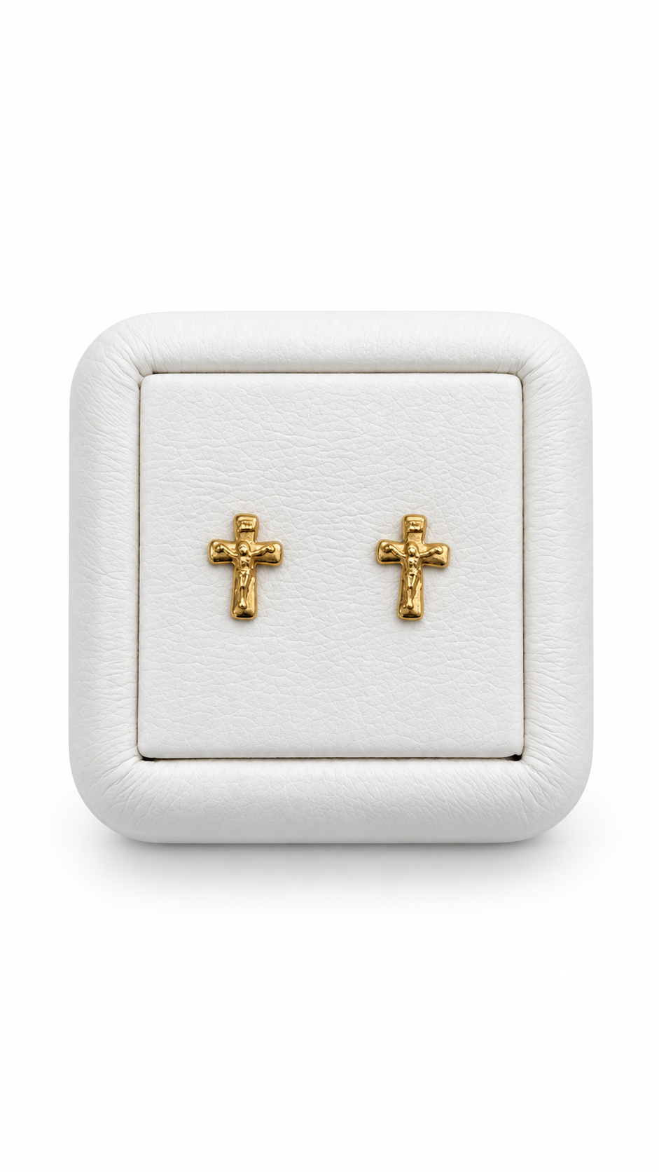 Topos de Crucifijo en Oro Amarillo de 18K