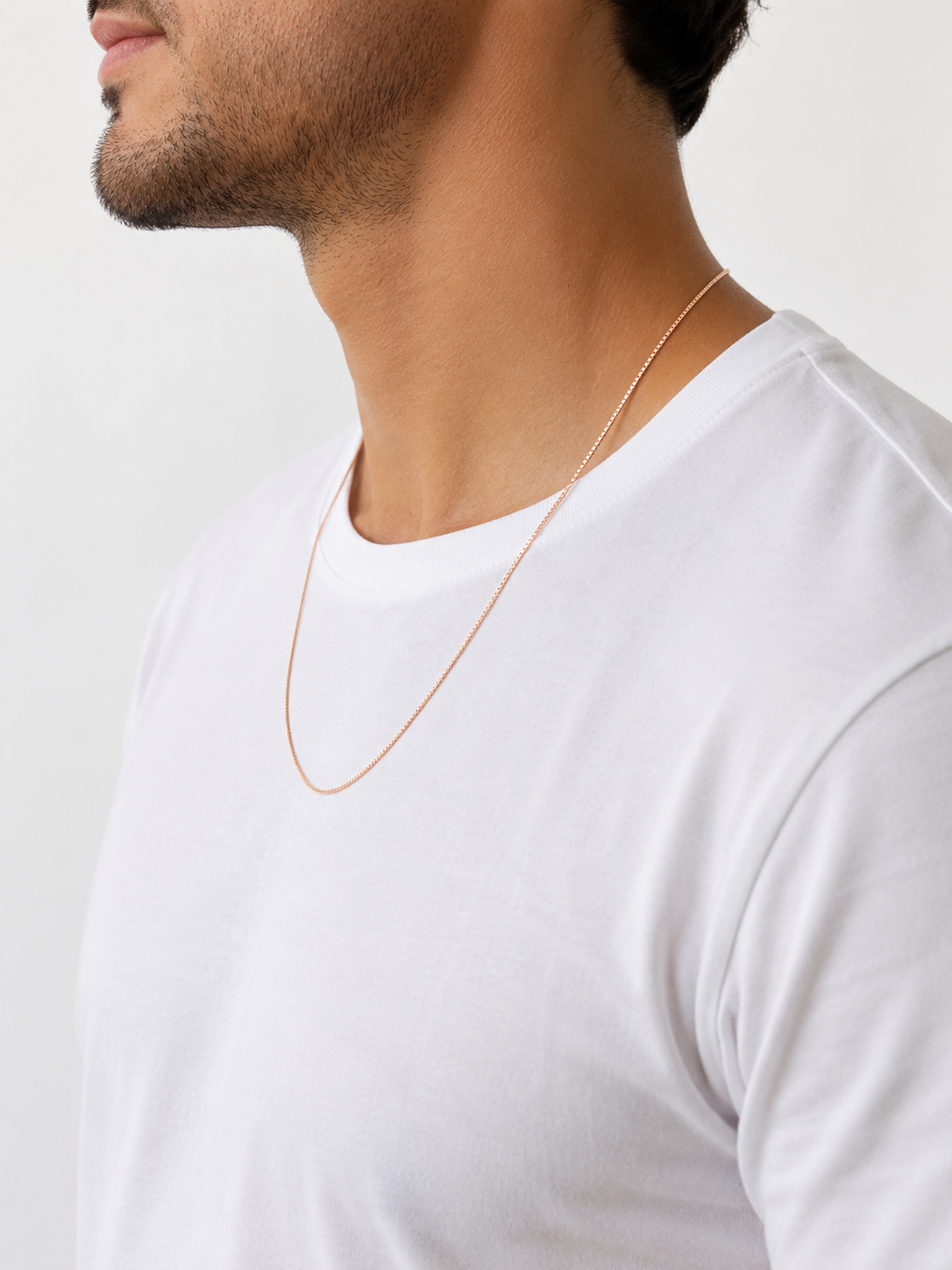 Cadena Tejido Veneciano en Oro Rosado Italiano 18K
