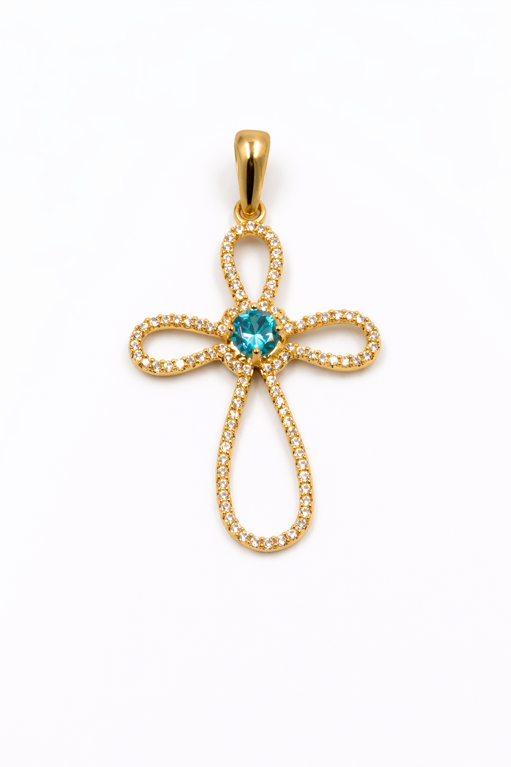 DIJE CRUZ EN ORO DE 18K