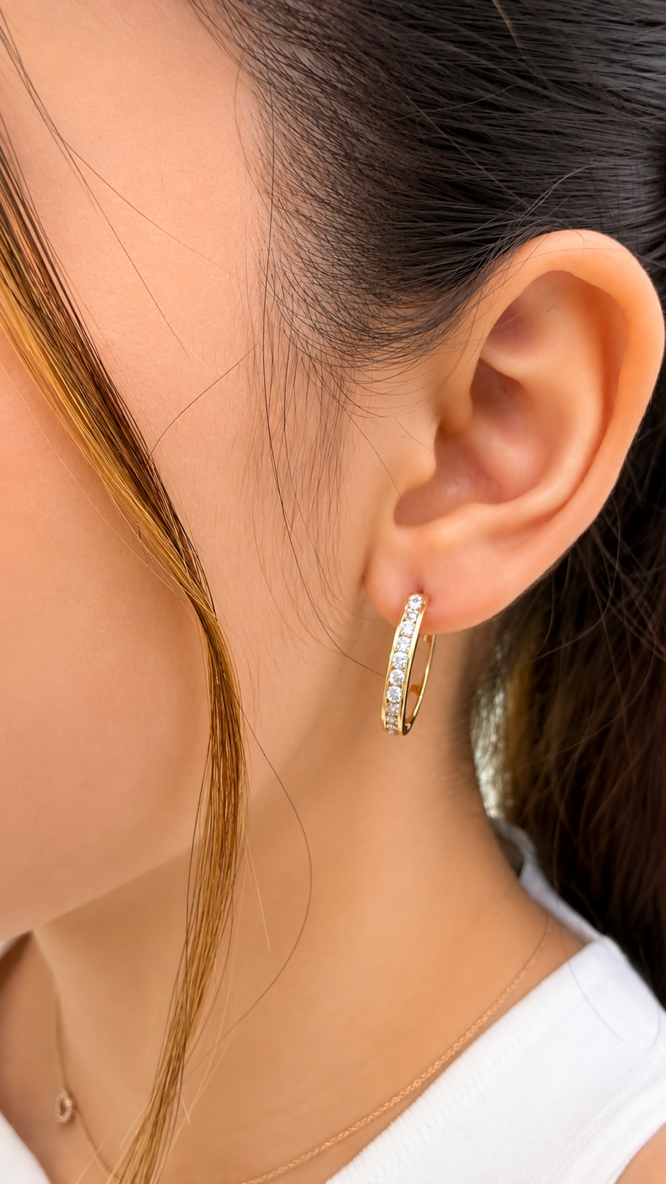 Candongas en Oro Amarillo 18K con Circones