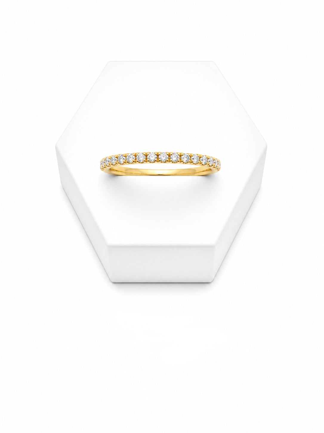 Anillo churumbela con diamantes en oro amarillo 18K