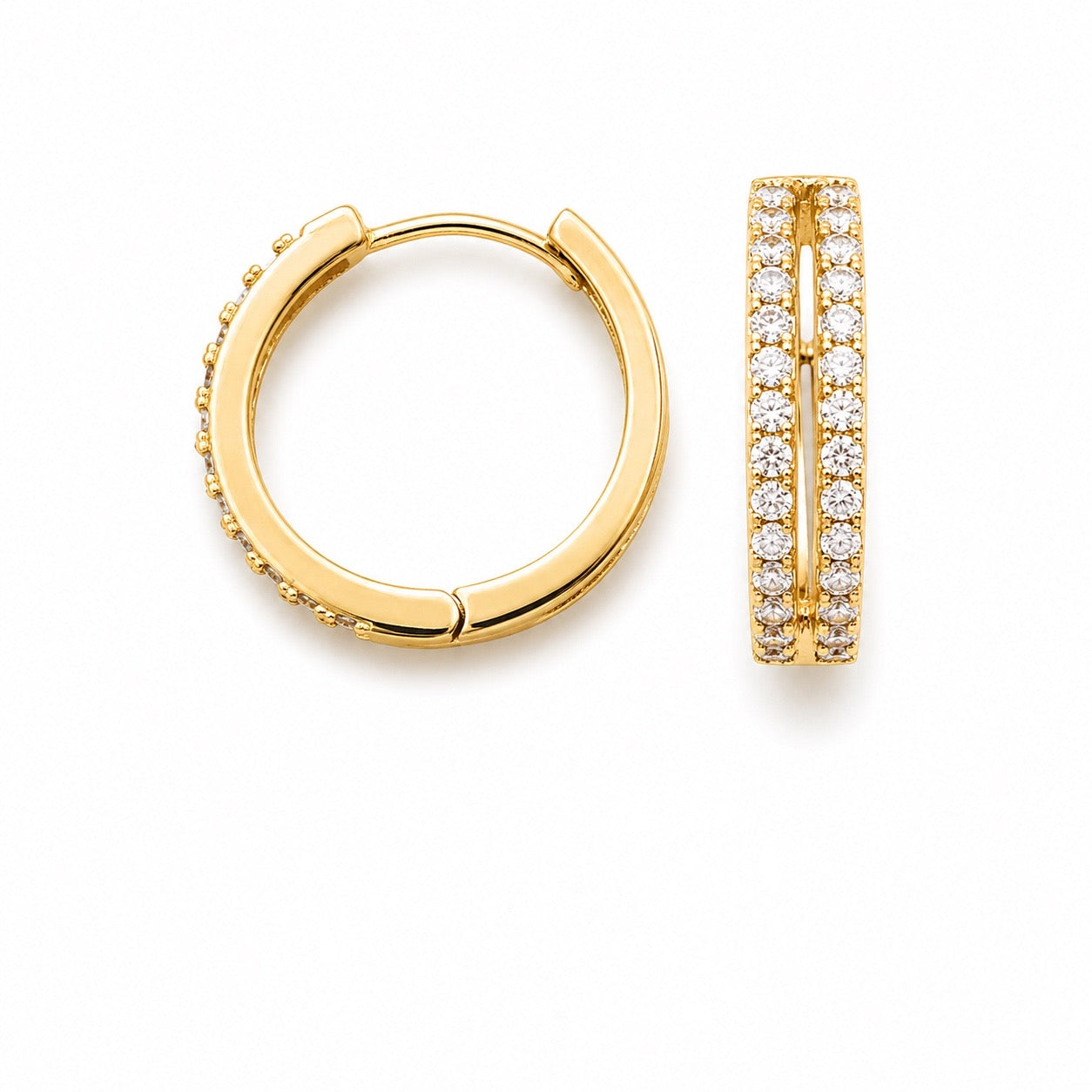 Candongas en Oro Amarillo 18K con Circones