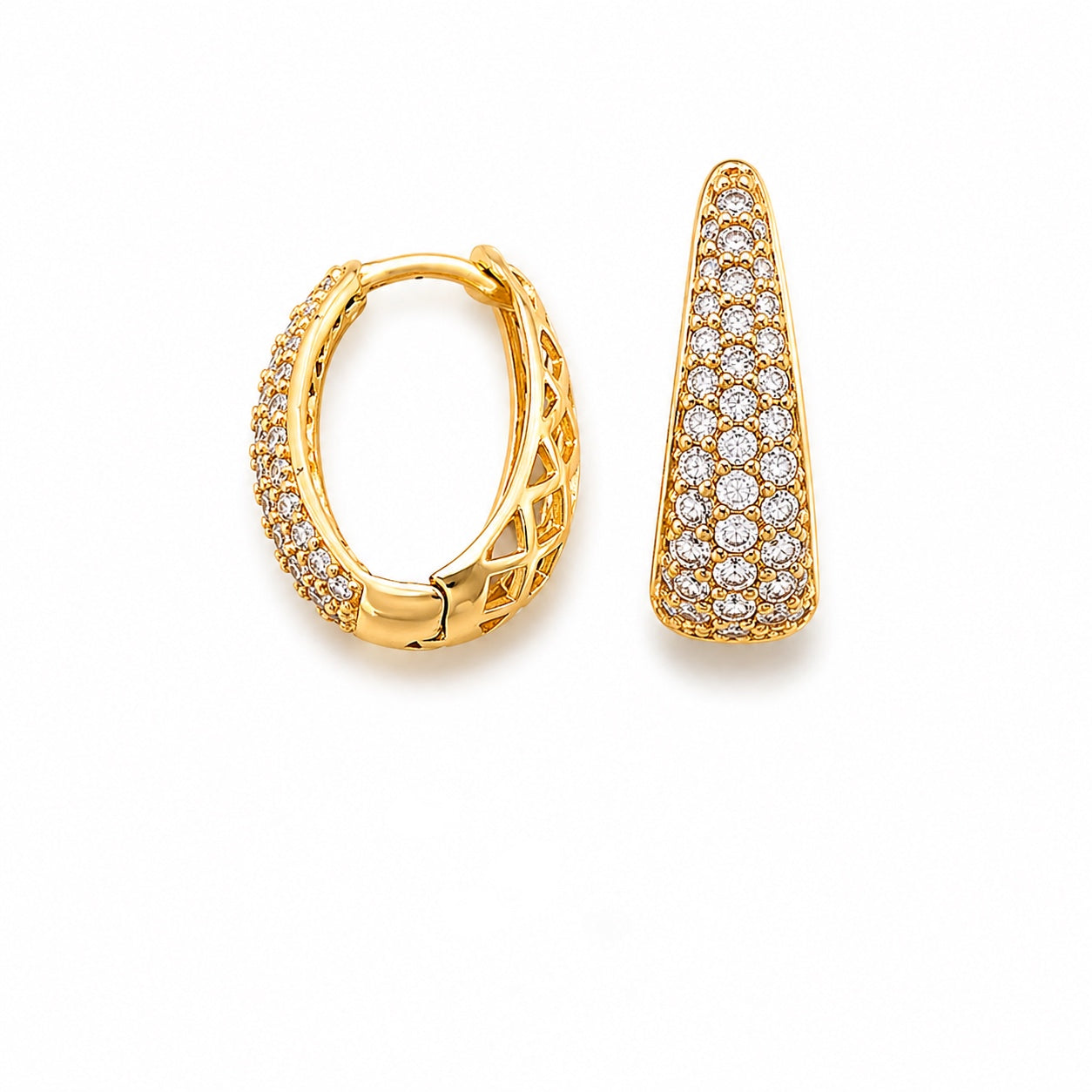 Candongas en Oro 18K con Circones