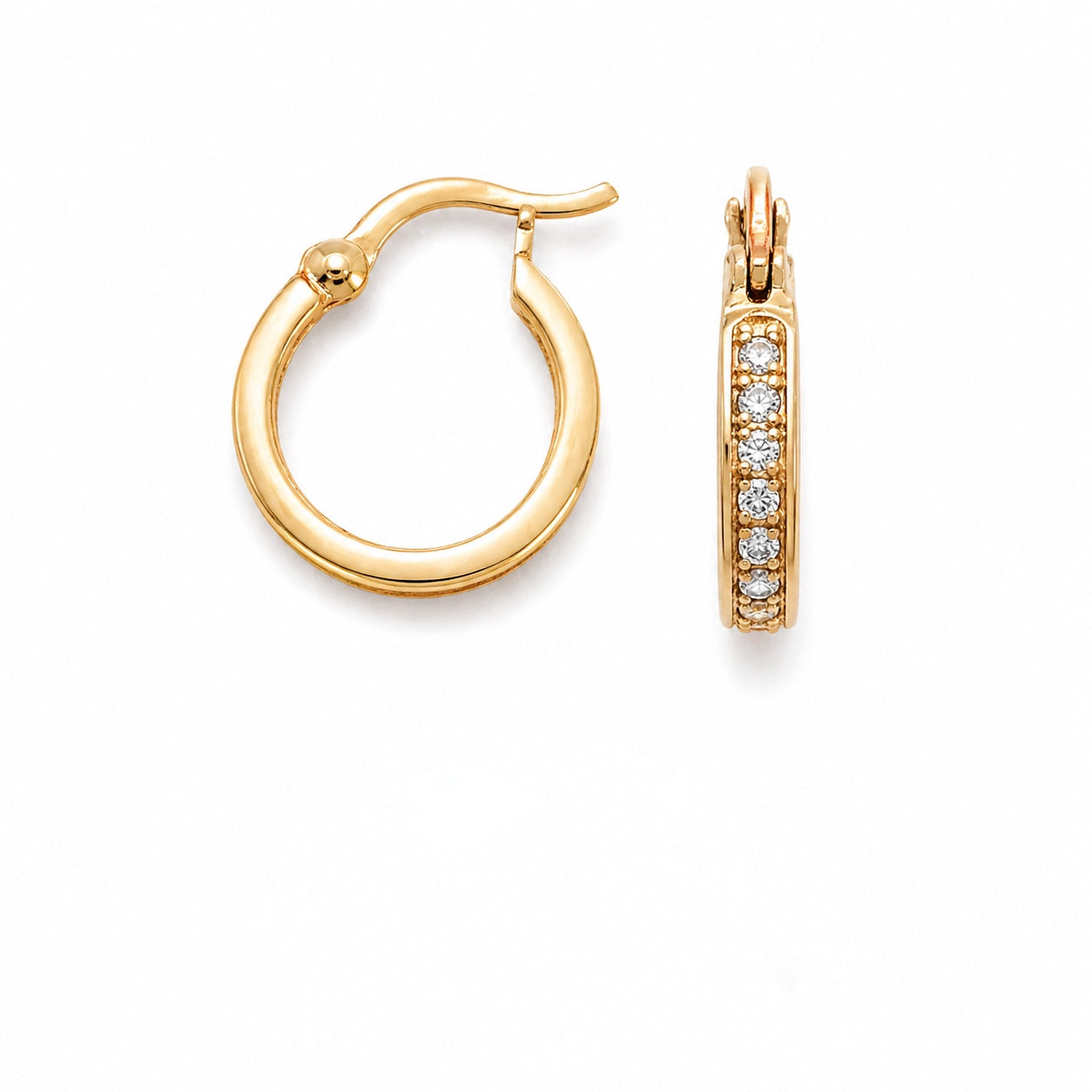 Candongas en Oro Amarillo 18K con Circones