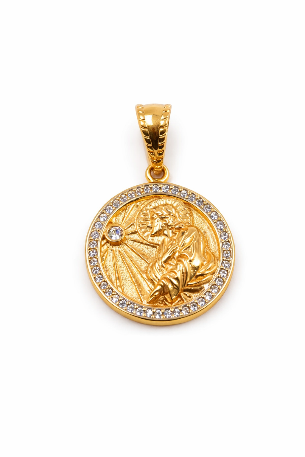 DIJE SAGRADO CORAZON EN ORO DE 18K