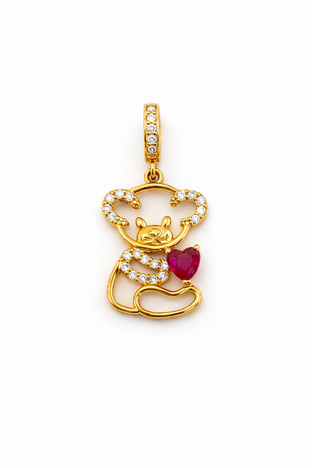 DIJE OSO  EN ORO DE 18K