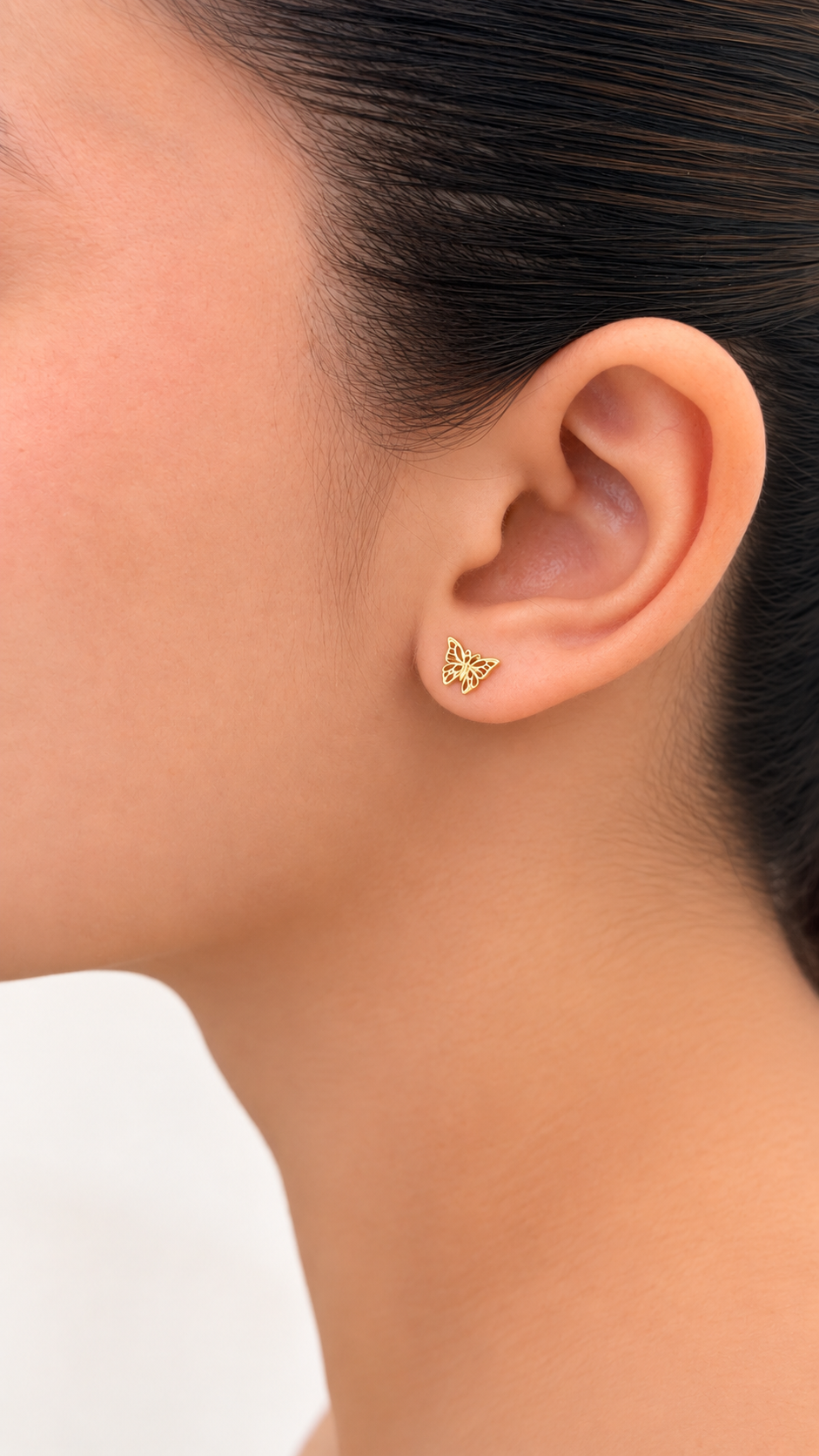 Topos de Mariposa en Oro Amarillo de 18K