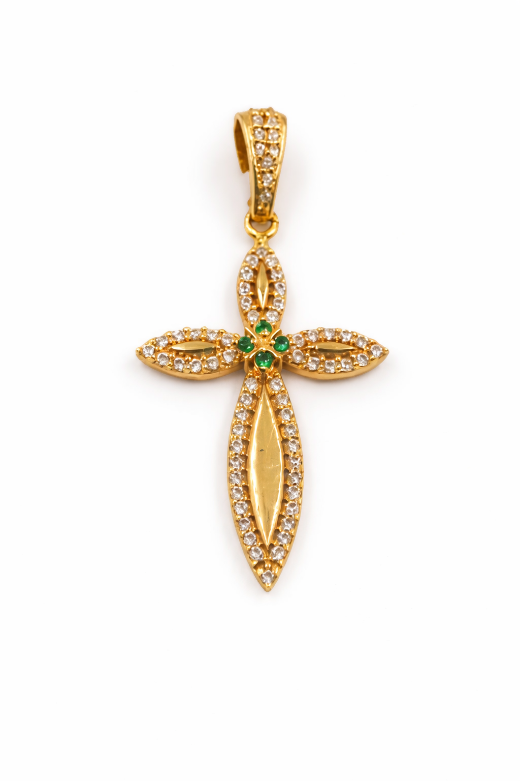 DIJE CRUZ EN ORO DE 18K