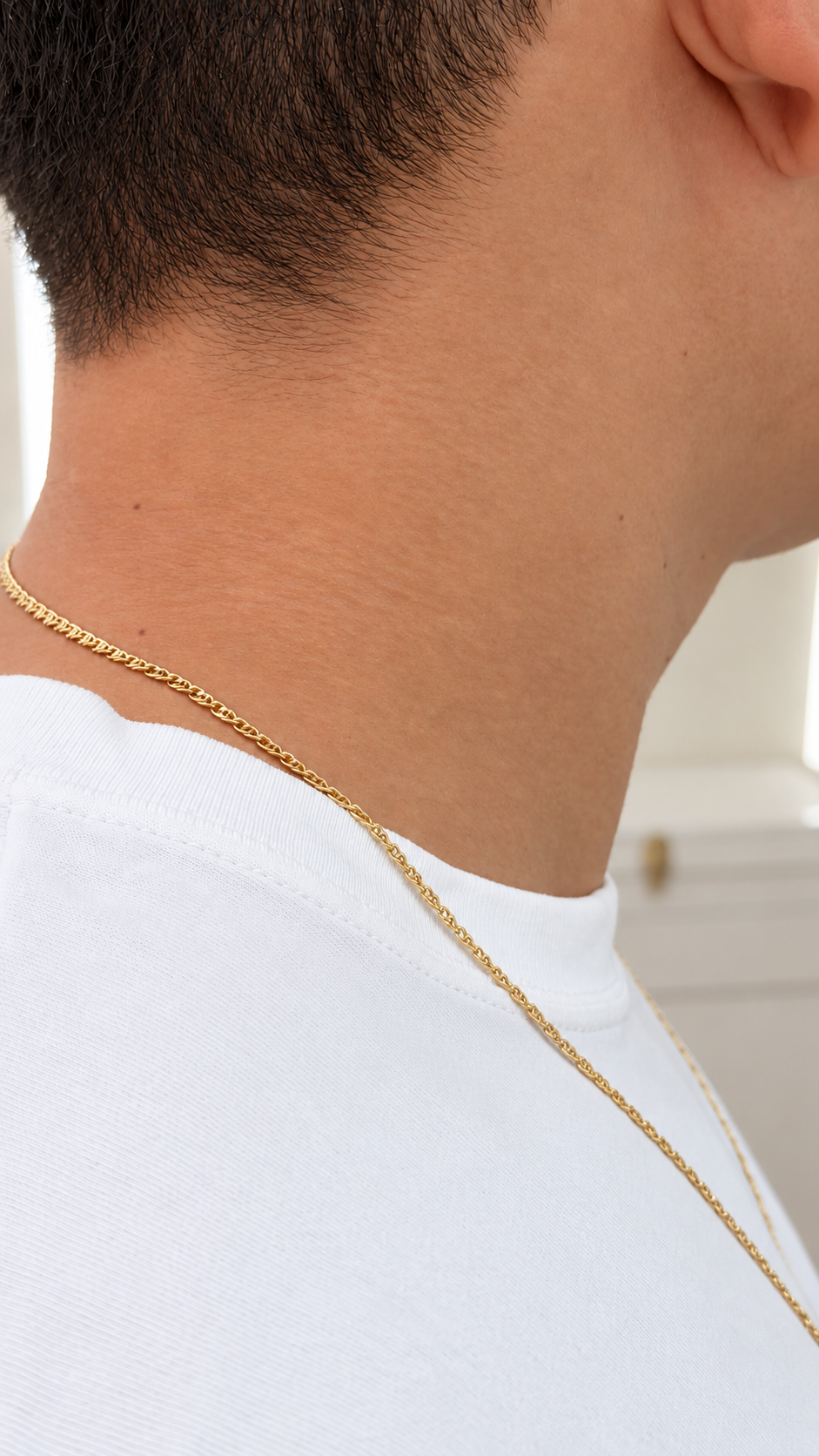 Cadena Tejido Marinero en Oro Amarillo Italiano de 18K