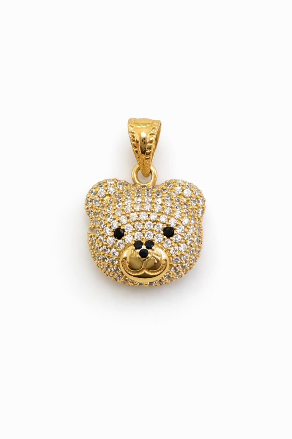 DIJE CARA DE OSO EN ORO DE 18K