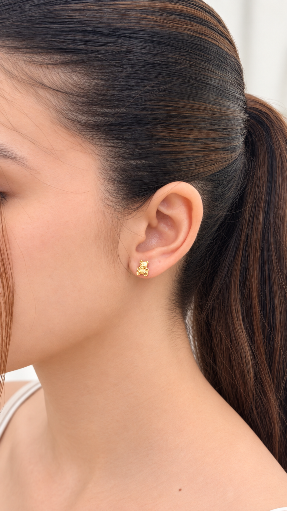Topos de Osito en Oro Amarillo de 18K