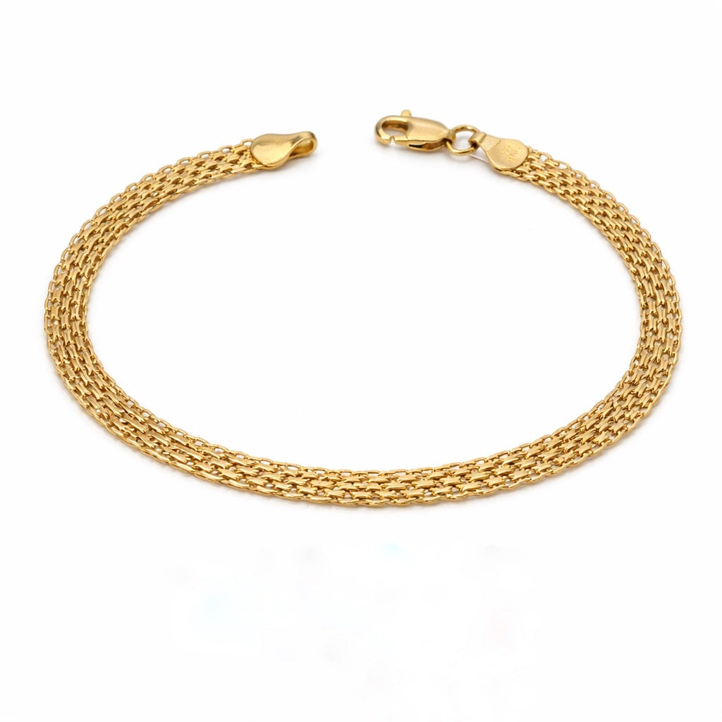 PULSERA TEJIDO BIZMART EN ORO ITALIANO DE 18K