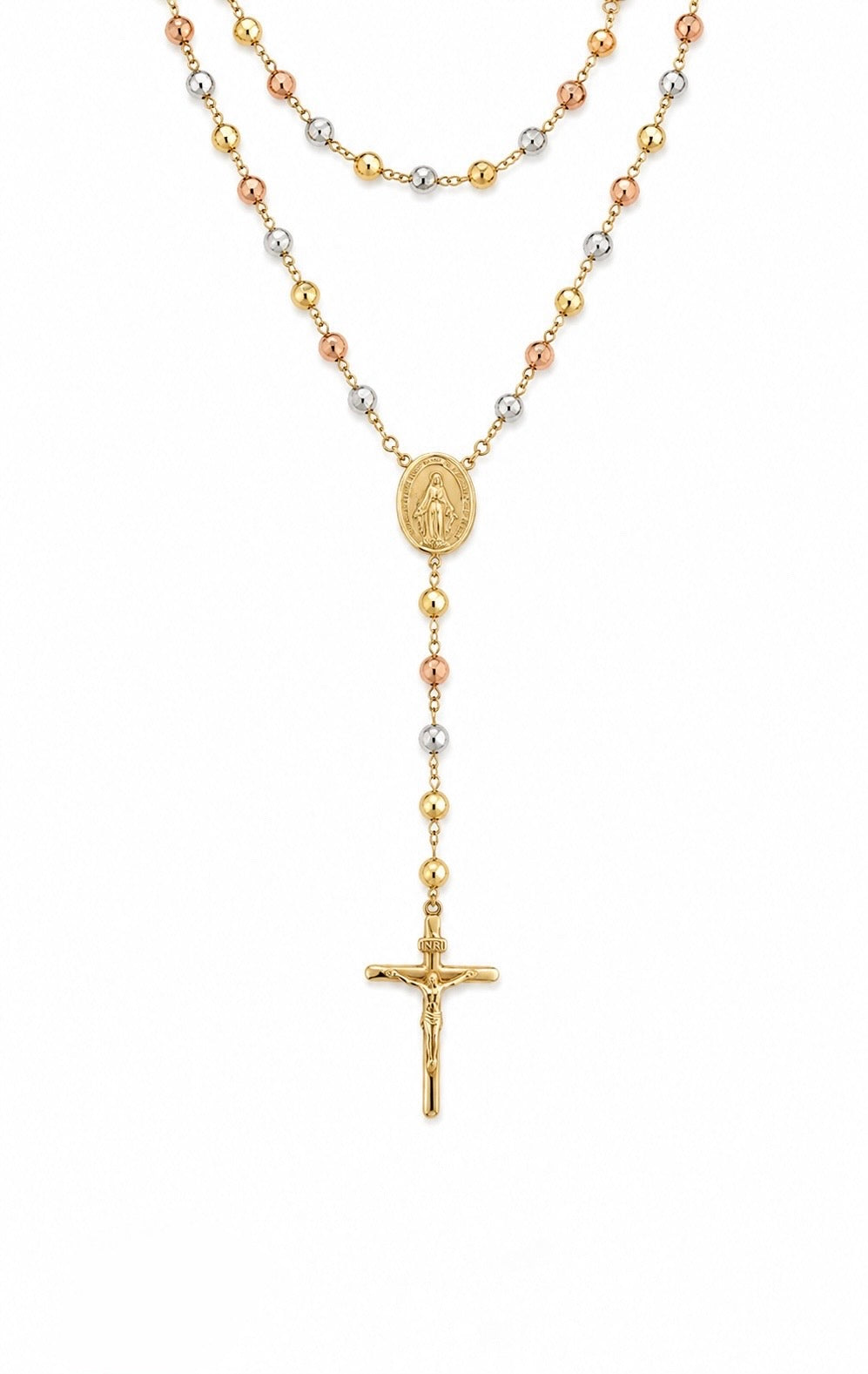 Camándula Tres Oros en Oro de 18K