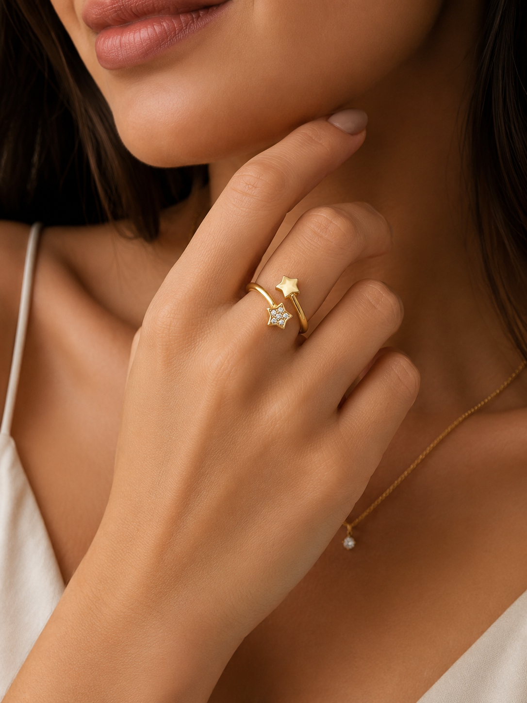 ANILLO ESTRELLAS EN ORO DE 18K
